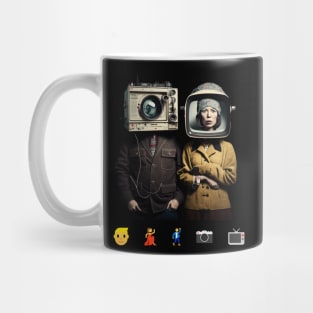 Person, Woman, Man, Camera, TV Mug